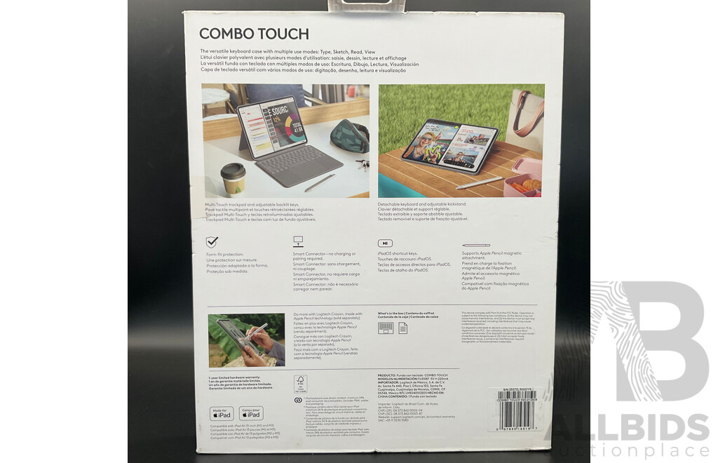 Logitech Combo Touch Detachable Keyboard Case for IPad Air 13-inch (M2/M3)