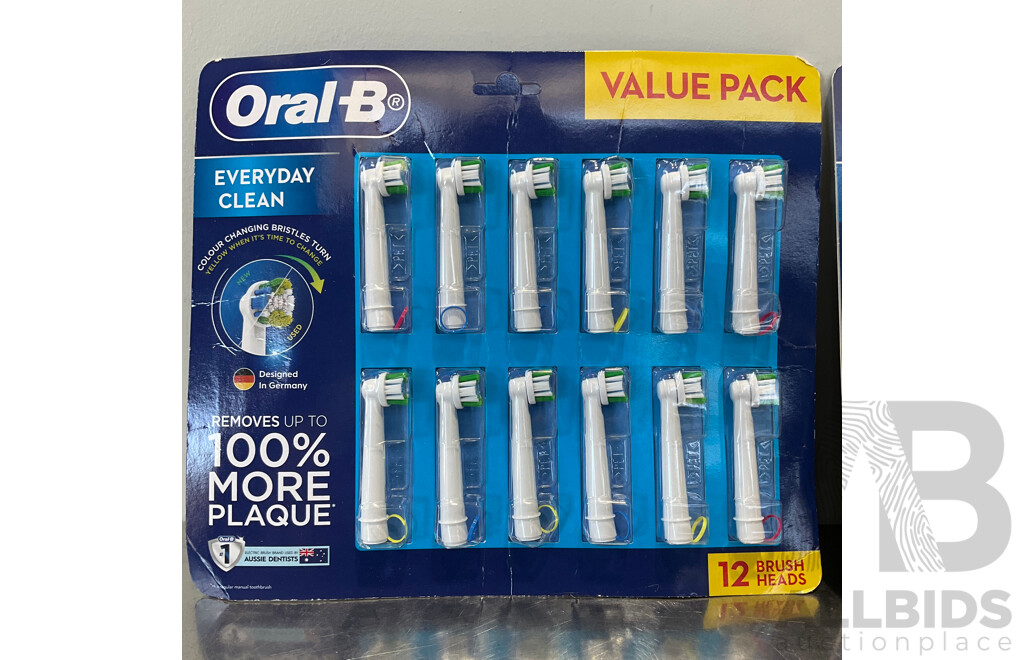 ORAL-B Everyday Clean Electric Toothbrush Replacement Brush Heads (12 Pack) - LOT of 3