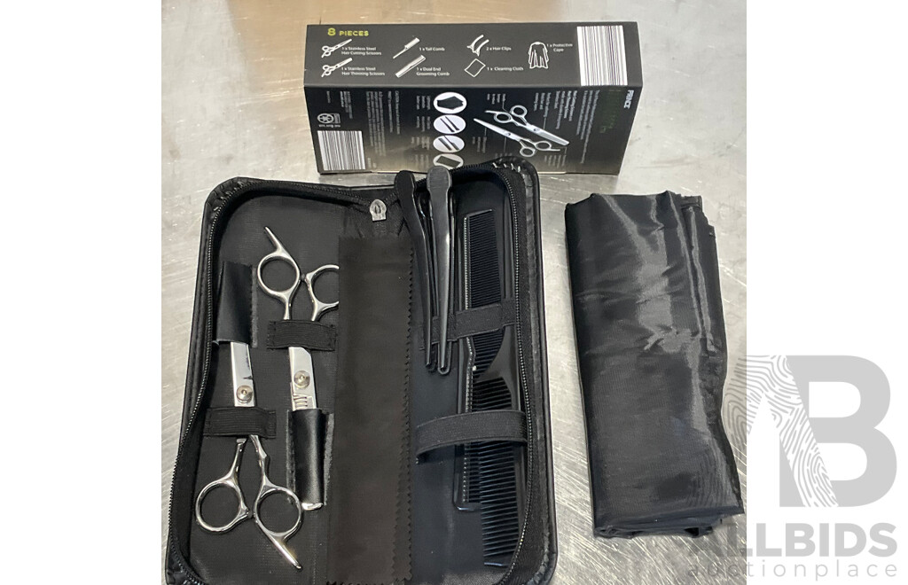 PRINCE Professional Hair Cutting Kit (8 Piece Set) - LOT OF 2