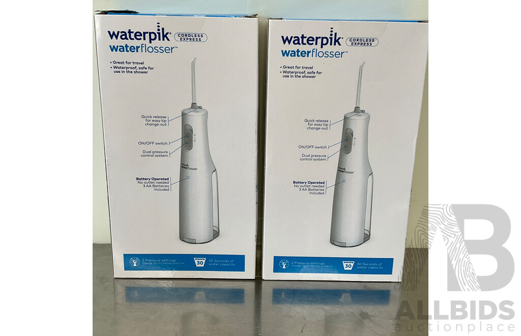 WARERPIK Cordless Express Water Flosser - LOT OF 2