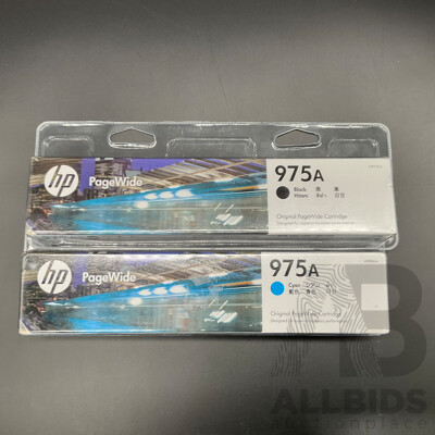 HP 975A Pagewide Ink Cartridges - Lot of 2