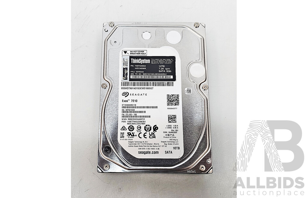 Seagate (ST10000NM017B) Exos 10TB SATA 3.5-Inch Hard Drive