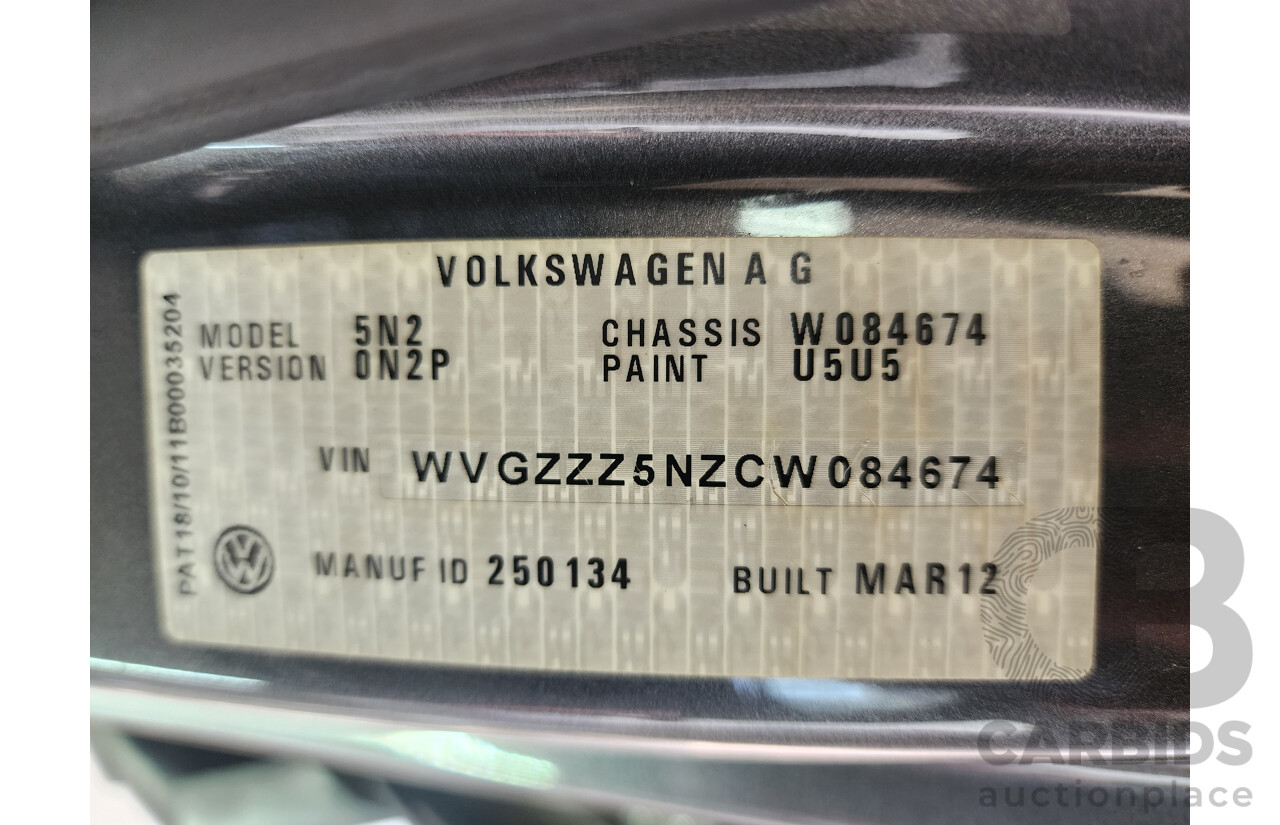 06/2012 Volkswagen Tiguan 132 TSI Pacific 5NC MY12 4d Wagon Grey 2.0L