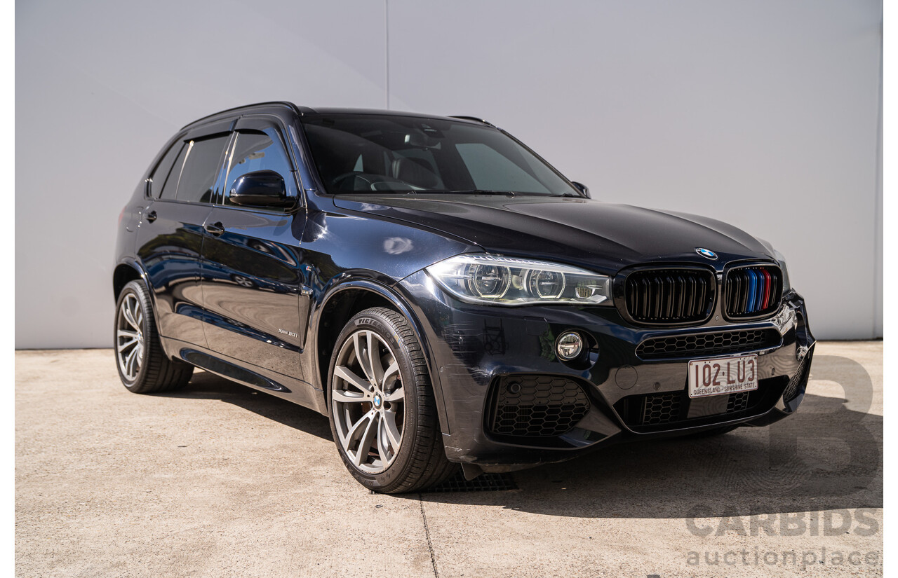 05/2015 BMW X5 Xdrive 50i M-Sport Pack (AWD) F15 MY15 4d Wagon Carbon Black Metallic Twin Turbo V8 4.4L