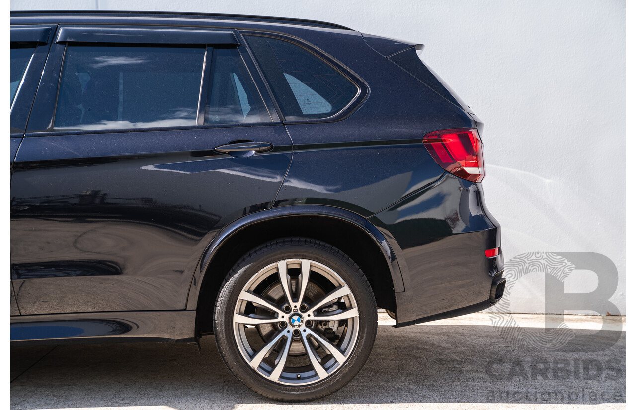 05/2015 BMW X5 Xdrive 50i M-Sport Pack (AWD) F15 MY15 4d Wagon Carbon Black Metallic Twin Turbo V8 4.4L