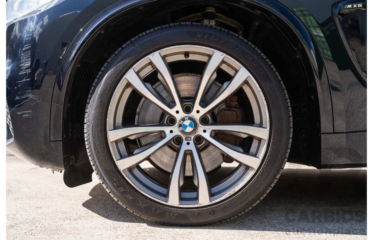 05/2015 BMW X5 Xdrive 50i M-Sport Pack (AWD) F15 MY15 4d Wagon Carbon Black Metallic Twin Turbo V8 4.4L