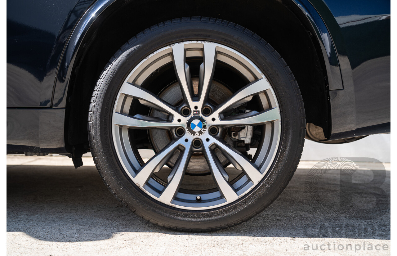 05/2015 BMW X5 Xdrive 50i M-Sport Pack (AWD) F15 MY15 4d Wagon Carbon Black Metallic Twin Turbo V8 4.4L