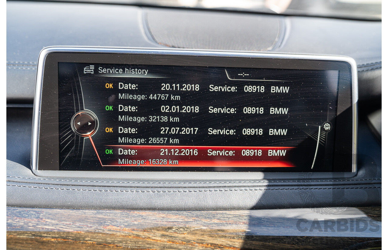 05/2015 BMW X5 Xdrive 50i M-Sport Pack (AWD) F15 MY15 4d Wagon Carbon Black Metallic Twin Turbo V8 4.4L