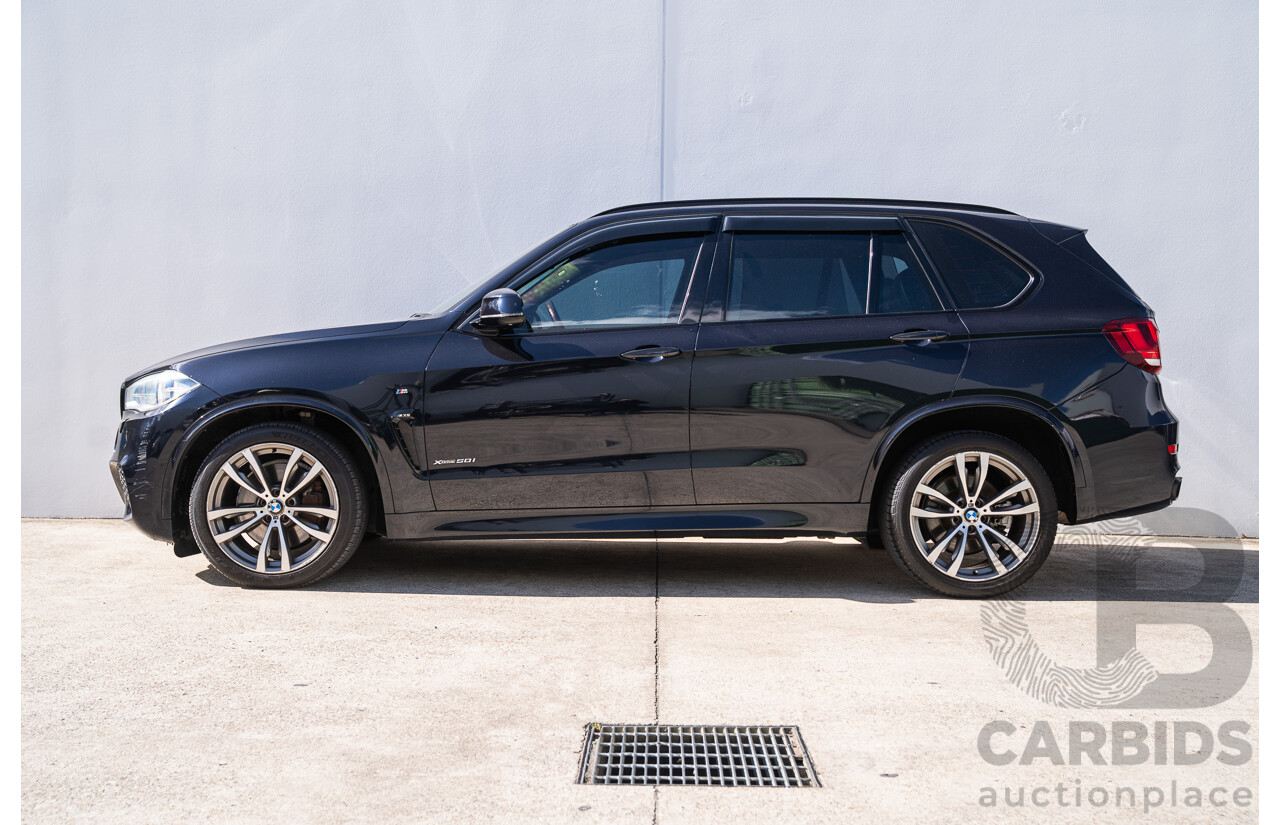 05/2015 BMW X5 Xdrive 50i M-Sport Pack (AWD) F15 MY15 4d Wagon Carbon Black Metallic Twin Turbo V8 4.4L