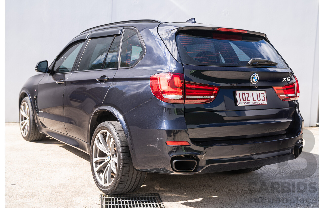 05/2015 BMW X5 Xdrive 50i M-Sport Pack (AWD) F15 MY15 4d Wagon Carbon Black Metallic Twin Turbo V8 4.4L