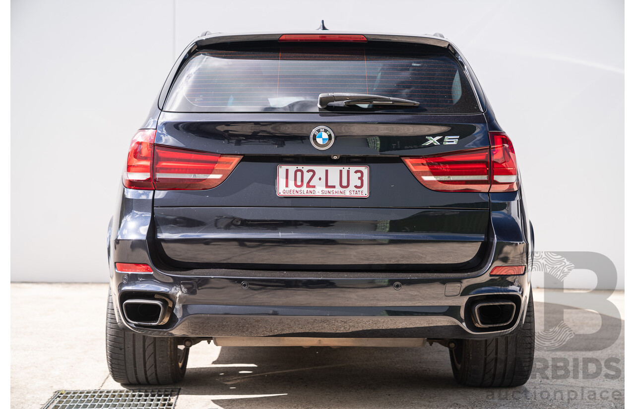 05/2015 BMW X5 Xdrive 50i M-Sport Pack (AWD) F15 MY15 4d Wagon Carbon Black Metallic Twin Turbo V8 4.4L