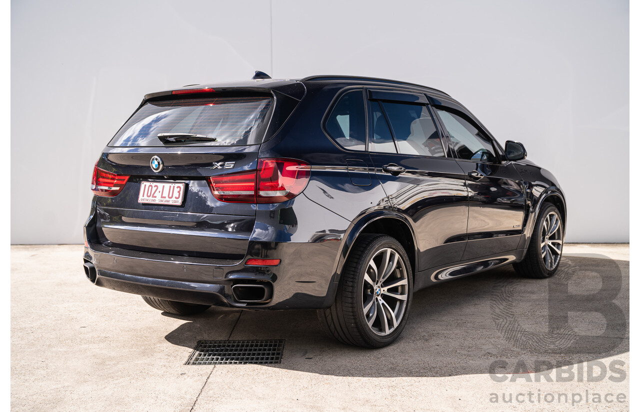 05/2015 BMW X5 Xdrive 50i M-Sport Pack (AWD) F15 MY15 4d Wagon Carbon Black Metallic Twin Turbo V8 4.4L