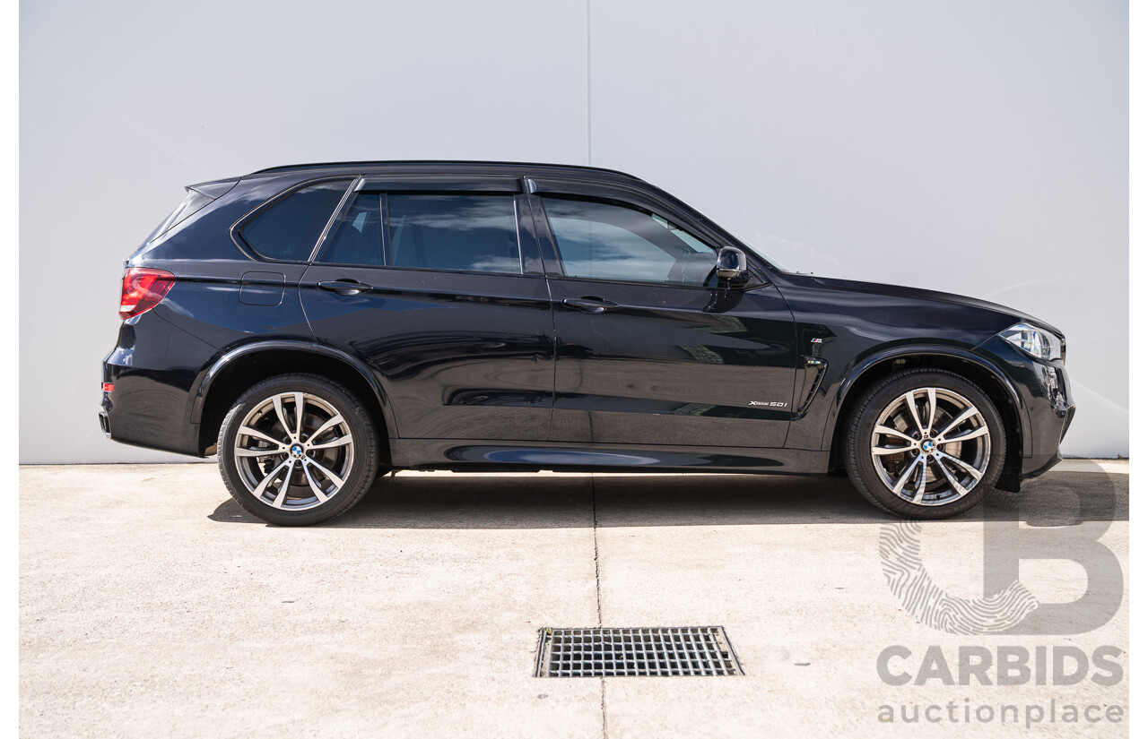05/2015 BMW X5 Xdrive 50i M-Sport Pack (AWD) F15 MY15 4d Wagon Carbon Black Metallic Twin Turbo V8 4.4L