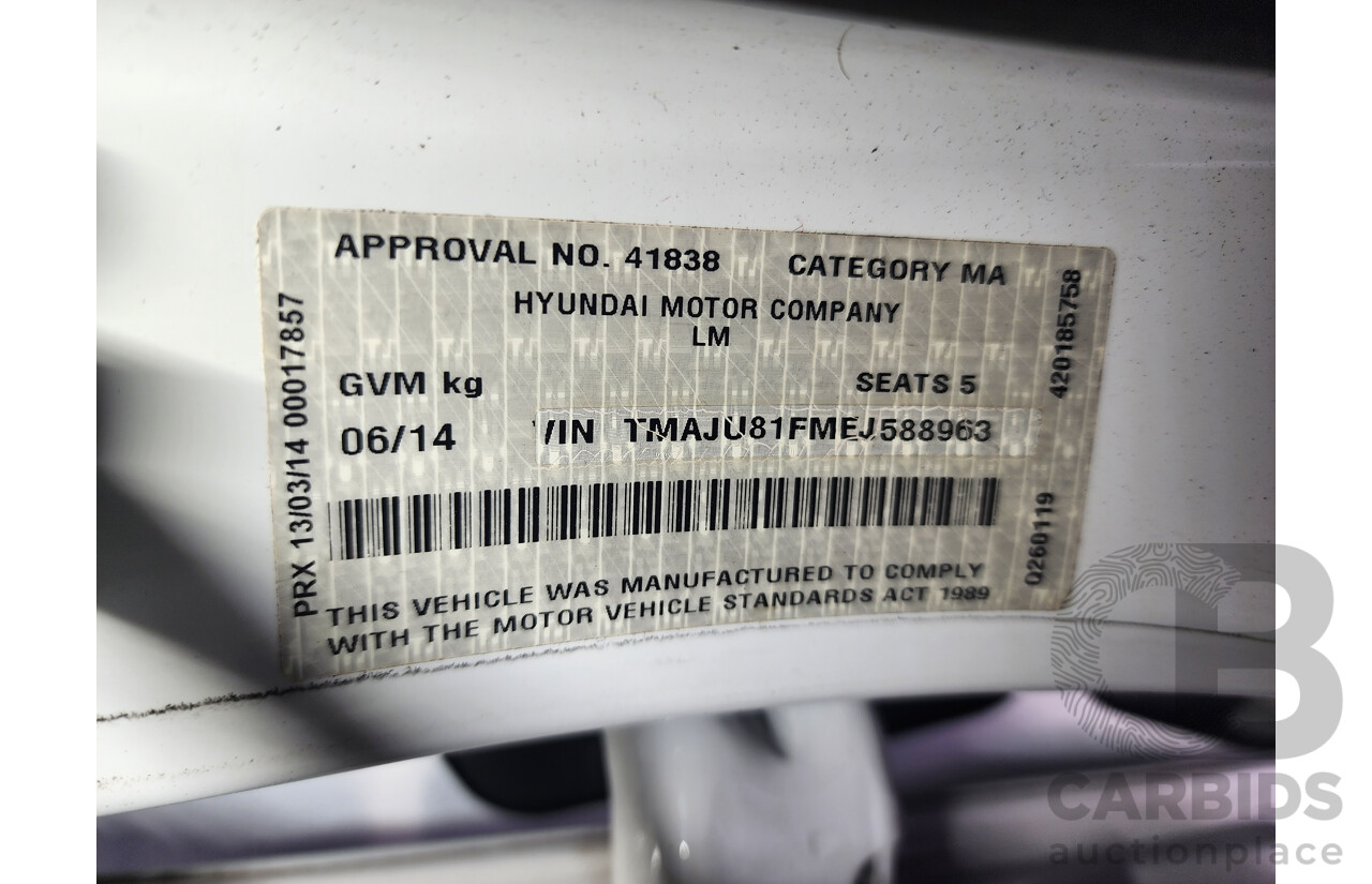 06/2014 Hyundai Ix35 Trophy (fwd) LM SERIES II 4d Wagon White 2.0L
