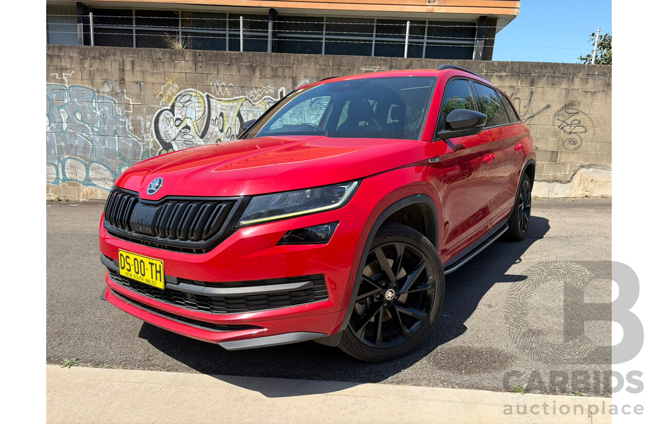 05/2019 Skoda Kodiaq 132TSI Sportline (4x4) NS MY19 4d Wagon Red 2.0L
