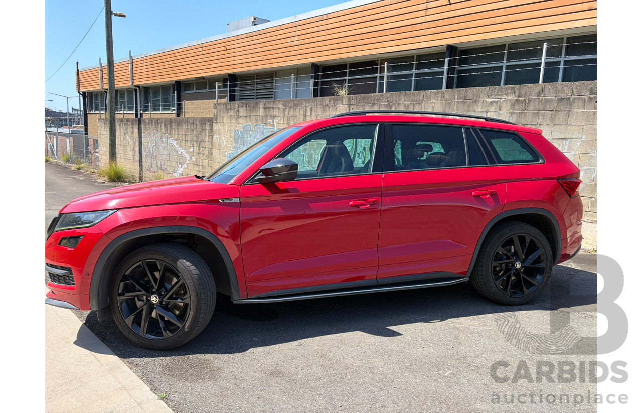 05/2019 Skoda Kodiaq 132TSI Sportline (4x4) NS MY19 4d Wagon Red 2.0L