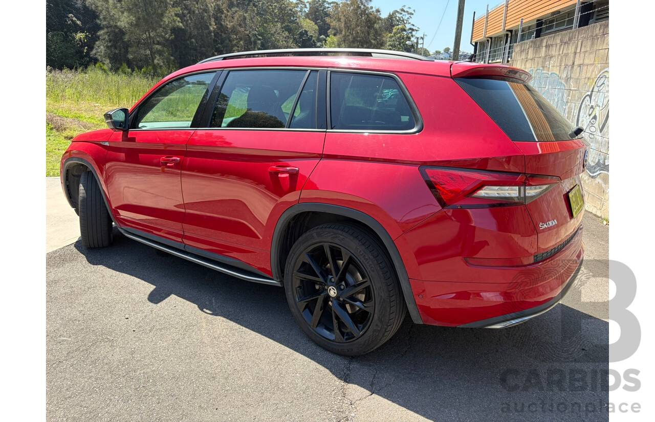05/2019 Skoda Kodiaq 132TSI Sportline (4x4) NS MY19 4d Wagon Red 2.0L