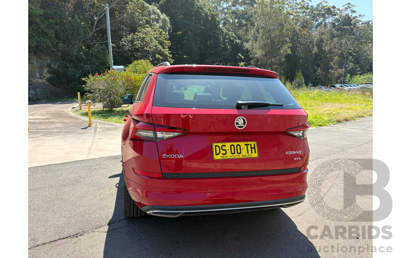 05/2019 Skoda Kodiaq 132TSI Sportline (4x4) NS MY19 4d Wagon Red 2.0L