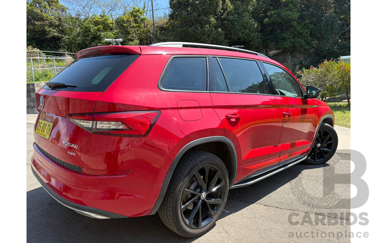 05/2019 Skoda Kodiaq 132TSI Sportline (4x4) NS MY19 4d Wagon Red 2.0L