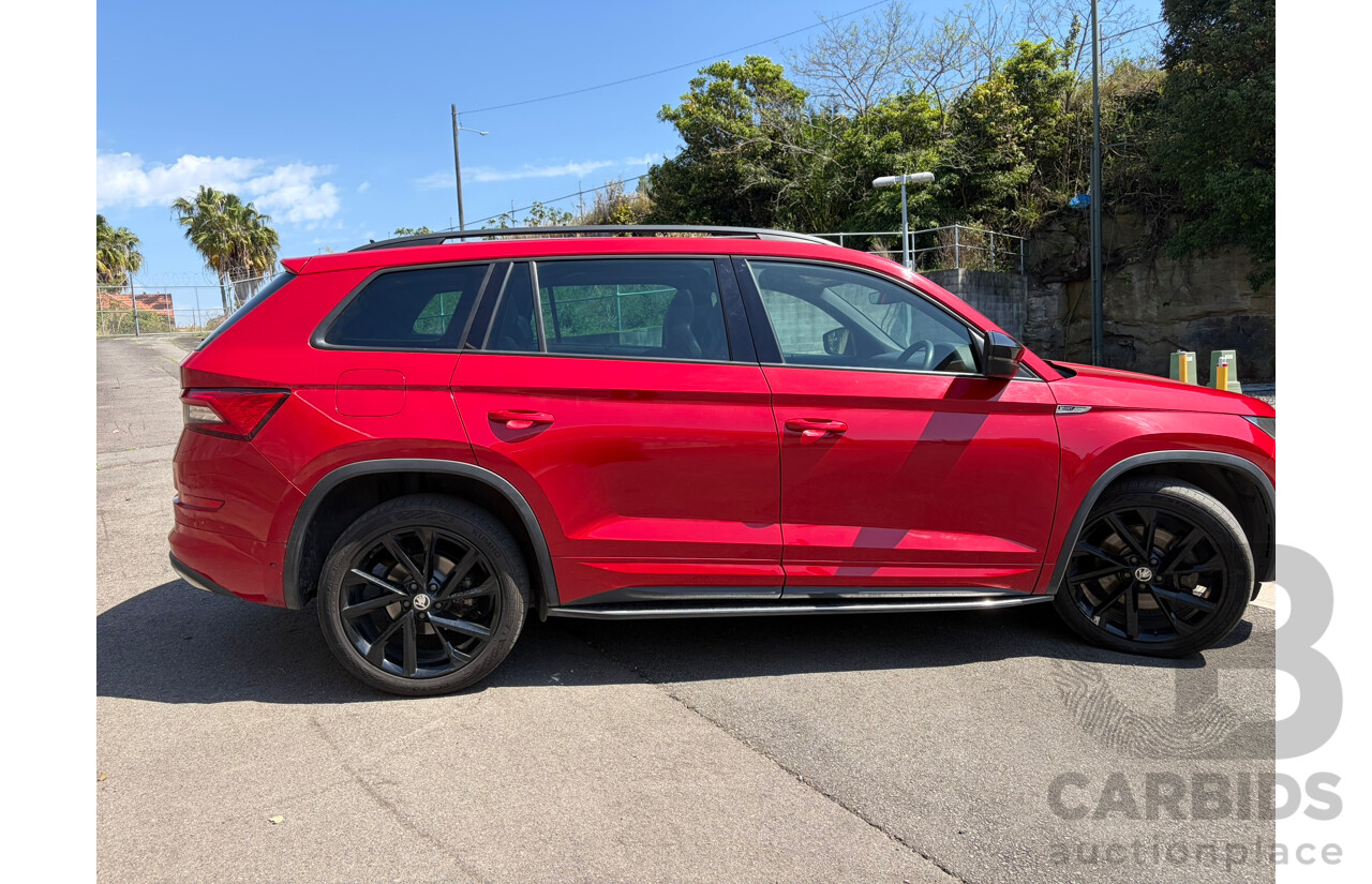 05/2019 Skoda Kodiaq 132TSI Sportline (4x4) NS MY19 4d Wagon Red 2.0L