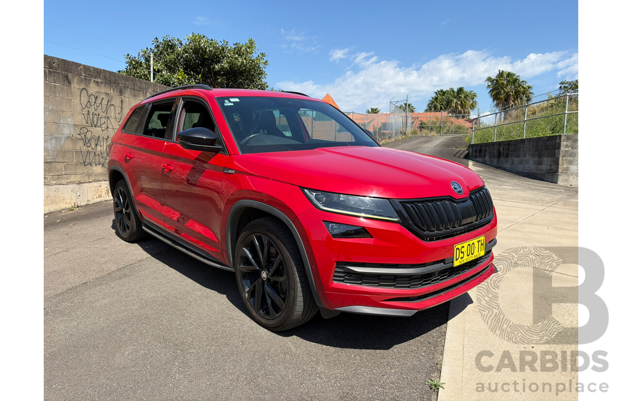 05/2019 Skoda Kodiaq 132TSI Sportline (4x4) NS MY19 4d Wagon Red 2.0L