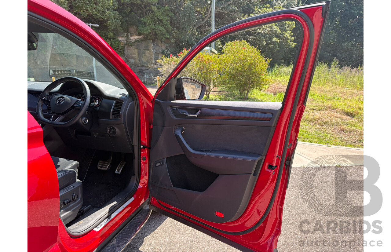 05/2019 Skoda Kodiaq 132TSI Sportline (4x4) NS MY19 4d Wagon Red 2.0L