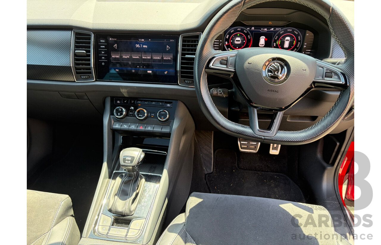 05/2019 Skoda Kodiaq 132TSI Sportline (4x4) NS MY19 4d Wagon Red 2.0L
