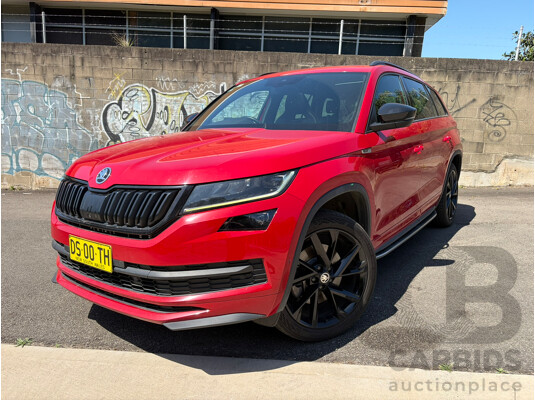 05/2019 Skoda Kodiaq 132TSI Sportline (4x4) NS MY19 4d Wagon Red 2.0L