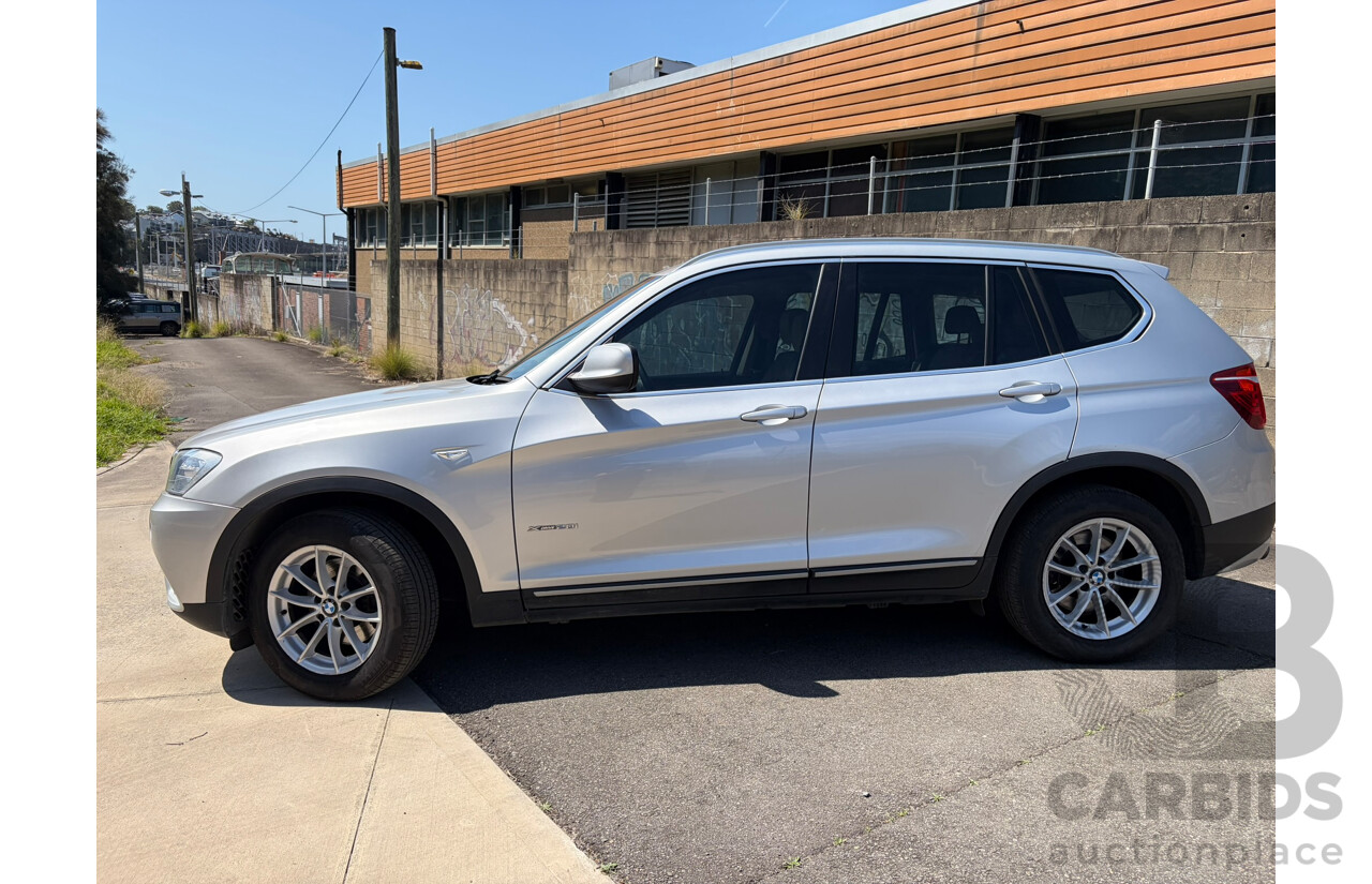 06/2012 BMW X3 xDRIVE 20i (4WD) F25 4d Wagon Titan Silver 2.0L