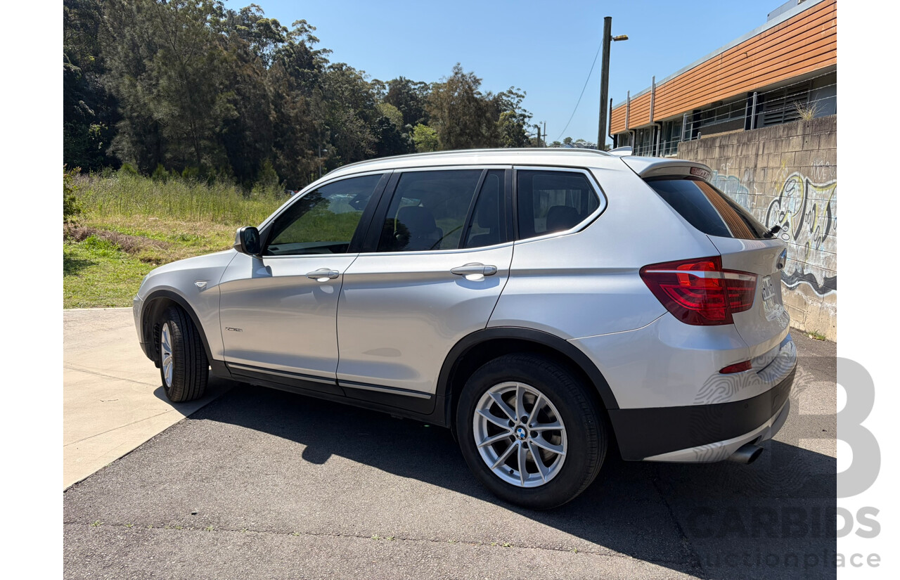06/2012 BMW X3 xDRIVE 20i (4WD) F25 4d Wagon Titan Silver 2.0L