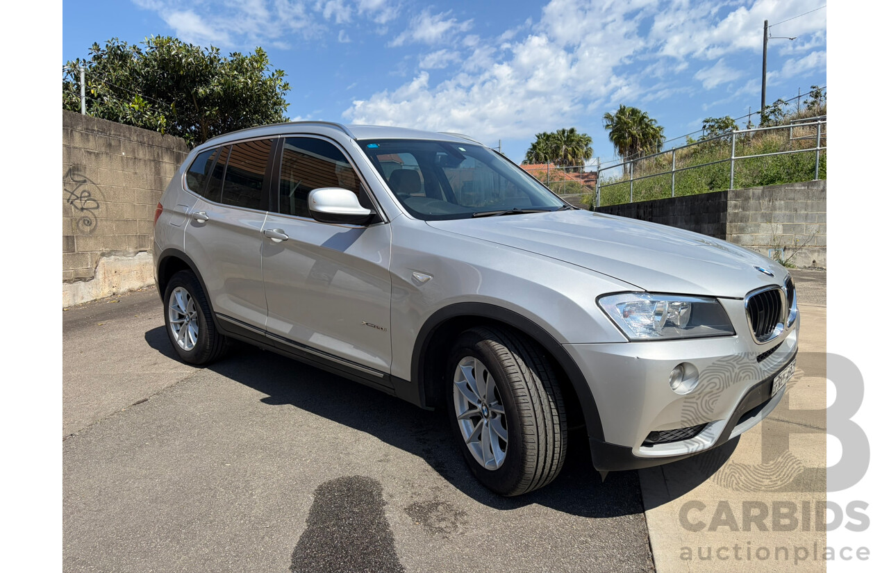 06/2012 BMW X3 xDRIVE 20i (4WD) F25 4d Wagon Titan Silver 2.0L