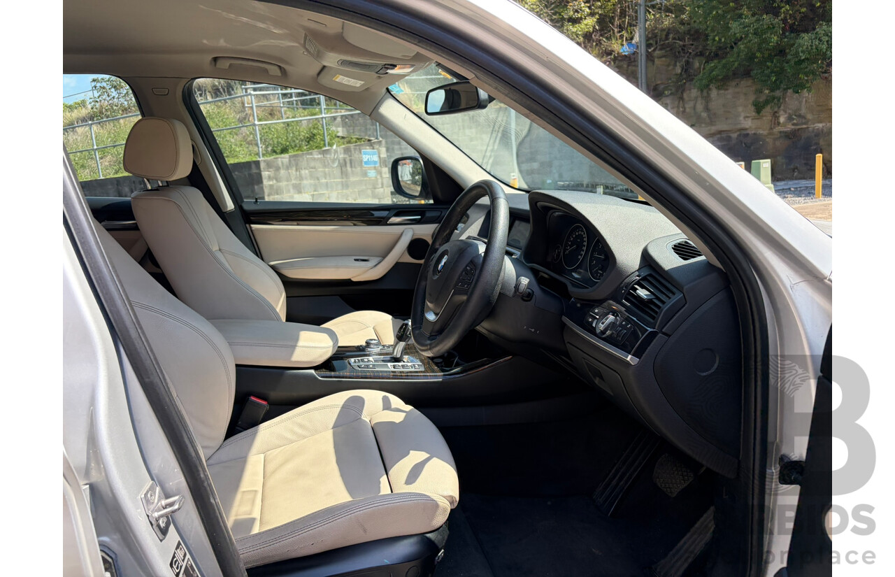 06/2012 BMW X3 xDRIVE 20i (4WD) F25 4d Wagon Titan Silver 2.0L