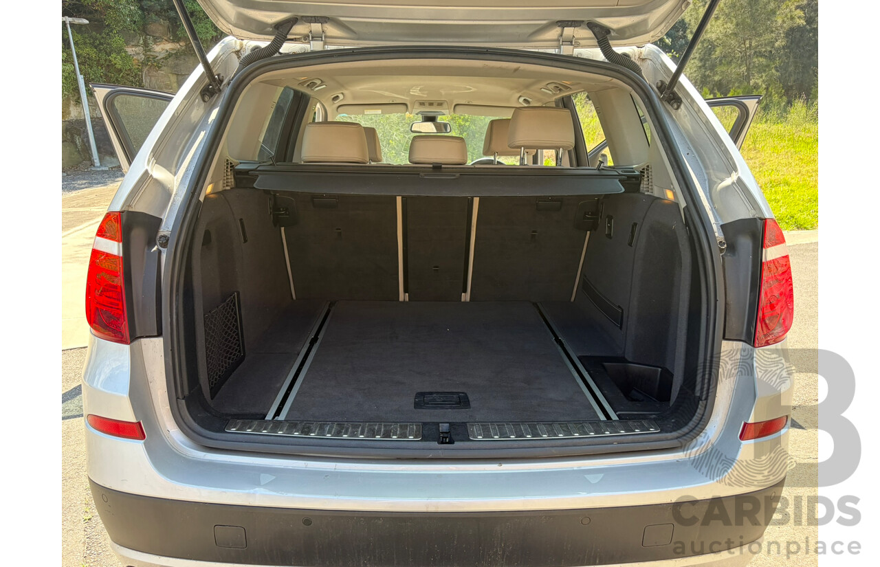 06/2012 BMW X3 xDRIVE 20i (4WD) F25 4d Wagon Titan Silver 2.0L