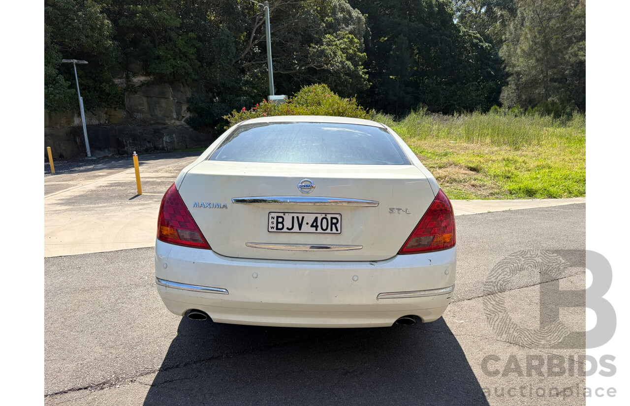 03/2009 Nissan Maxima ST-L J31 MY06 4d Sedan White 3.5L