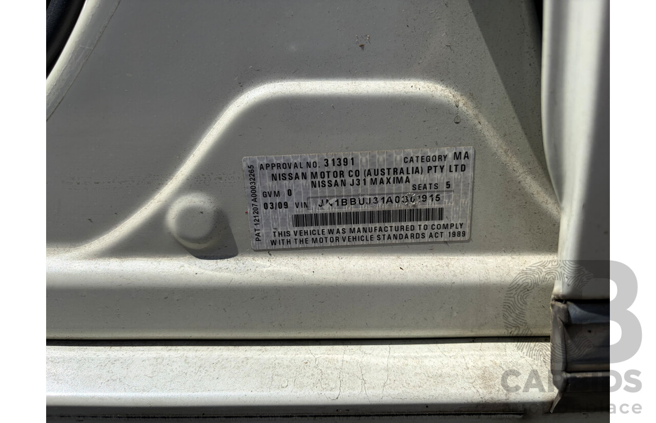 03/2009 Nissan Maxima ST-L J31 MY06 4d Sedan White 3.5L