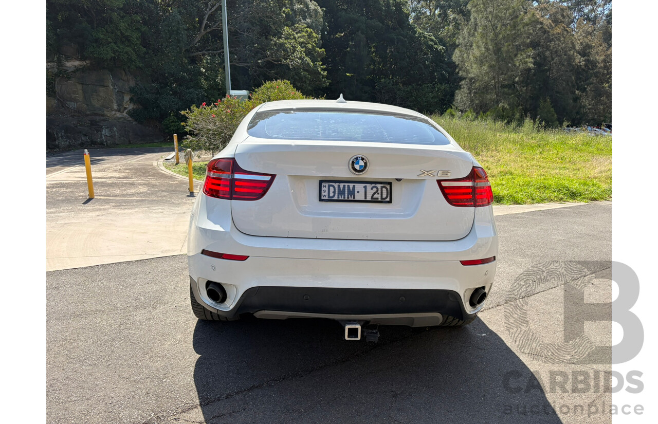 01/2013 BMW X6 xDRIVE30d (AWD) E71 MY12 4d Coupe White 3.0L