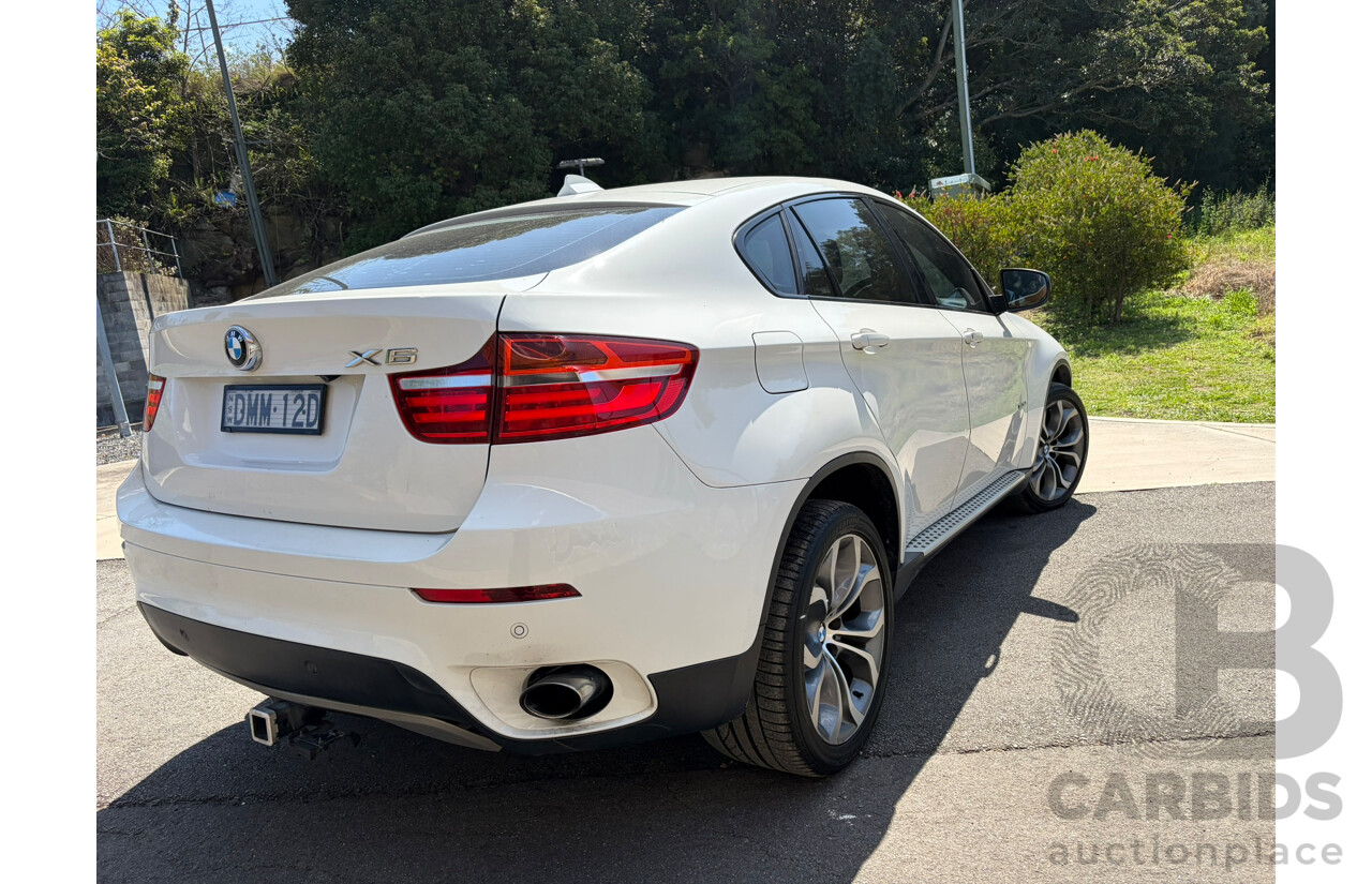 01/2013 BMW X6 xDRIVE30d (AWD) E71 MY12 4d Coupe White 3.0L