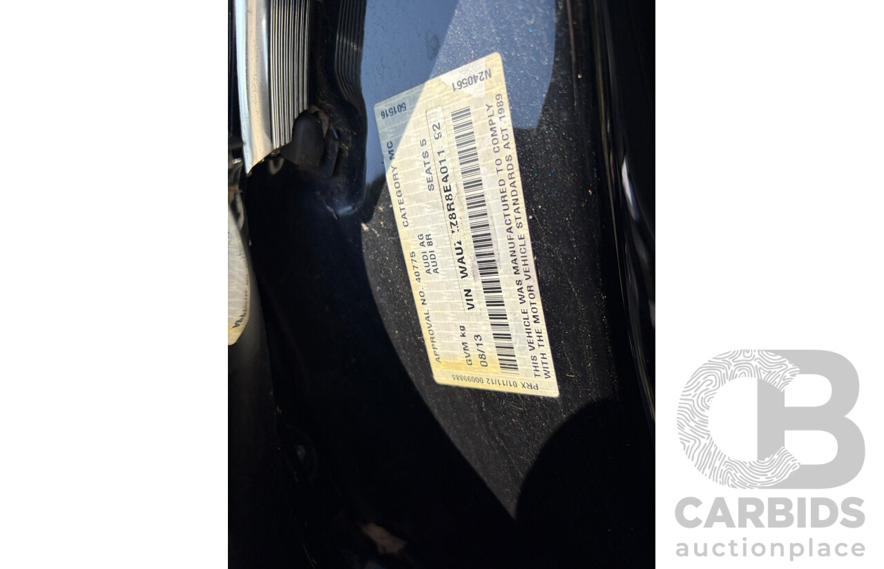08/2013 Audi Q5 3.0 TDI QUATTRO (AWD) 8R MY14 4d Wagon Black 3.0L