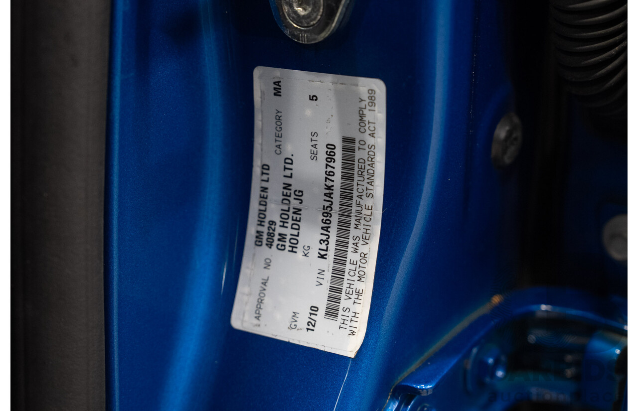 12/2010 Holden Cruze CDX JG 4d Sedan Blue 1.8L