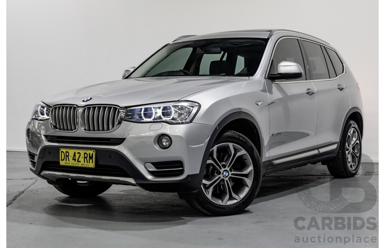 7/2015 BMW X3 xDrive20d (AWD) F25 MY15 4d Wagon Glacier Silver Metallic Turbo Diesel 2.0L