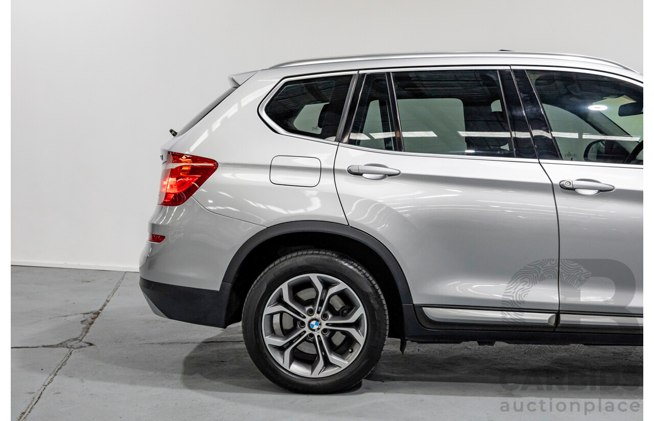 7/2015 BMW X3 xDrive20d (AWD) F25 MY15 4d Wagon Glacier Silver Metallic Turbo Diesel 2.0L