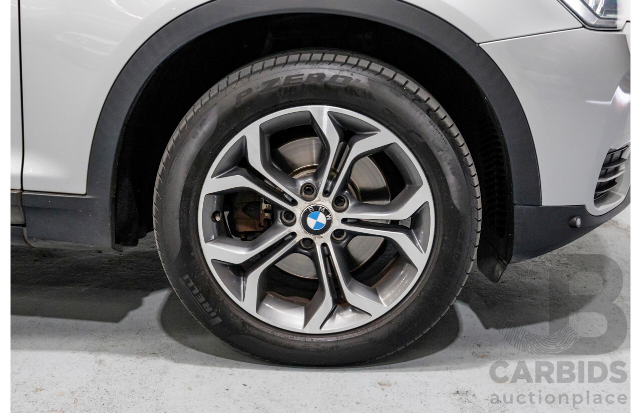7/2015 BMW X3 xDrive20d (AWD) F25 MY15 4d Wagon Glacier Silver Metallic Turbo Diesel 2.0L