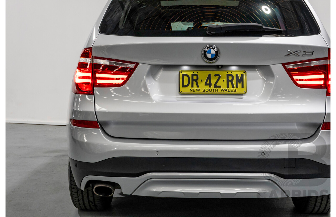 7/2015 BMW X3 xDrive20d (AWD) F25 MY15 4d Wagon Glacier Silver Metallic Turbo Diesel 2.0L