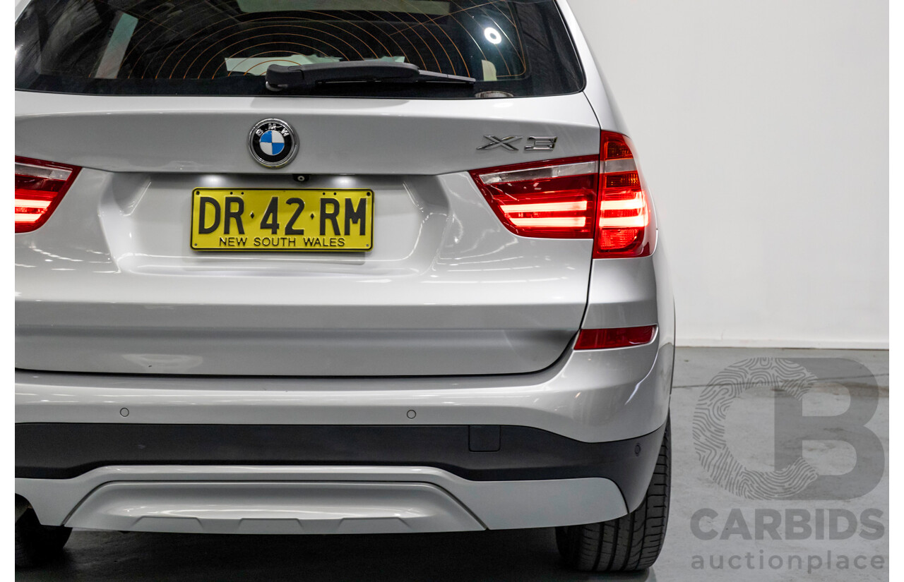 7/2015 BMW X3 xDrive20d (AWD) F25 MY15 4d Wagon Glacier Silver Metallic Turbo Diesel 2.0L