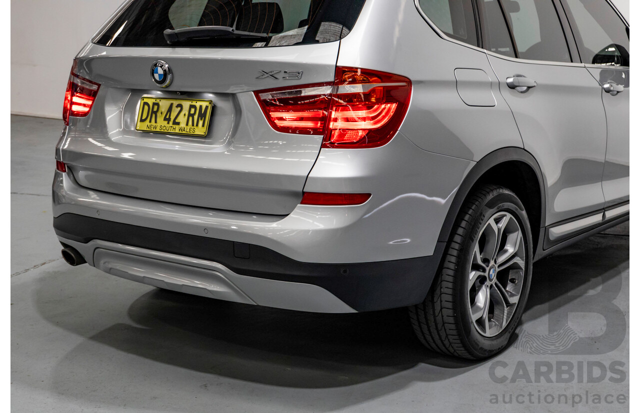 7/2015 BMW X3 xDrive20d (AWD) F25 MY15 4d Wagon Glacier Silver Metallic Turbo Diesel 2.0L
