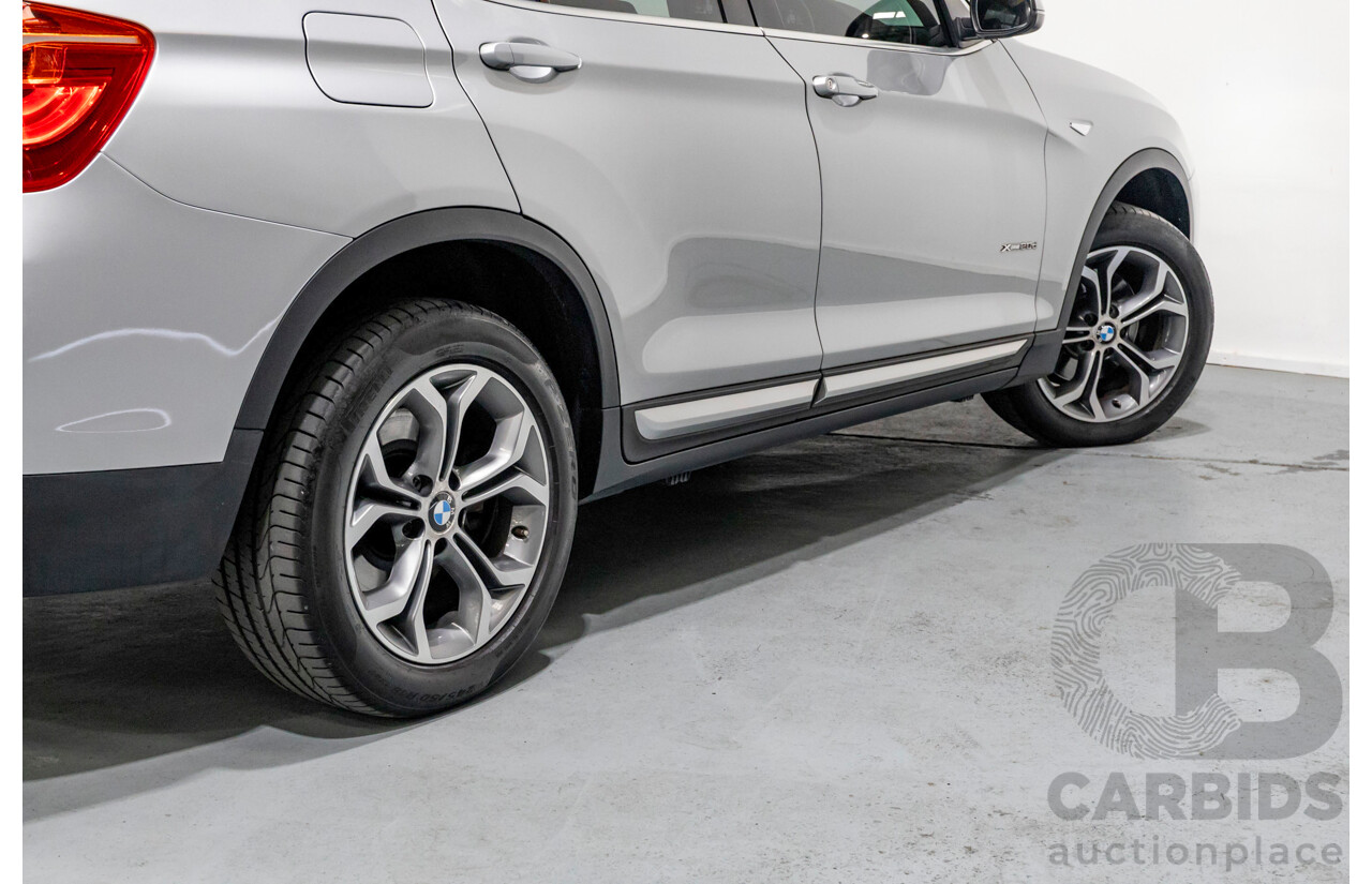 7/2015 BMW X3 xDrive20d (AWD) F25 MY15 4d Wagon Glacier Silver Metallic Turbo Diesel 2.0L