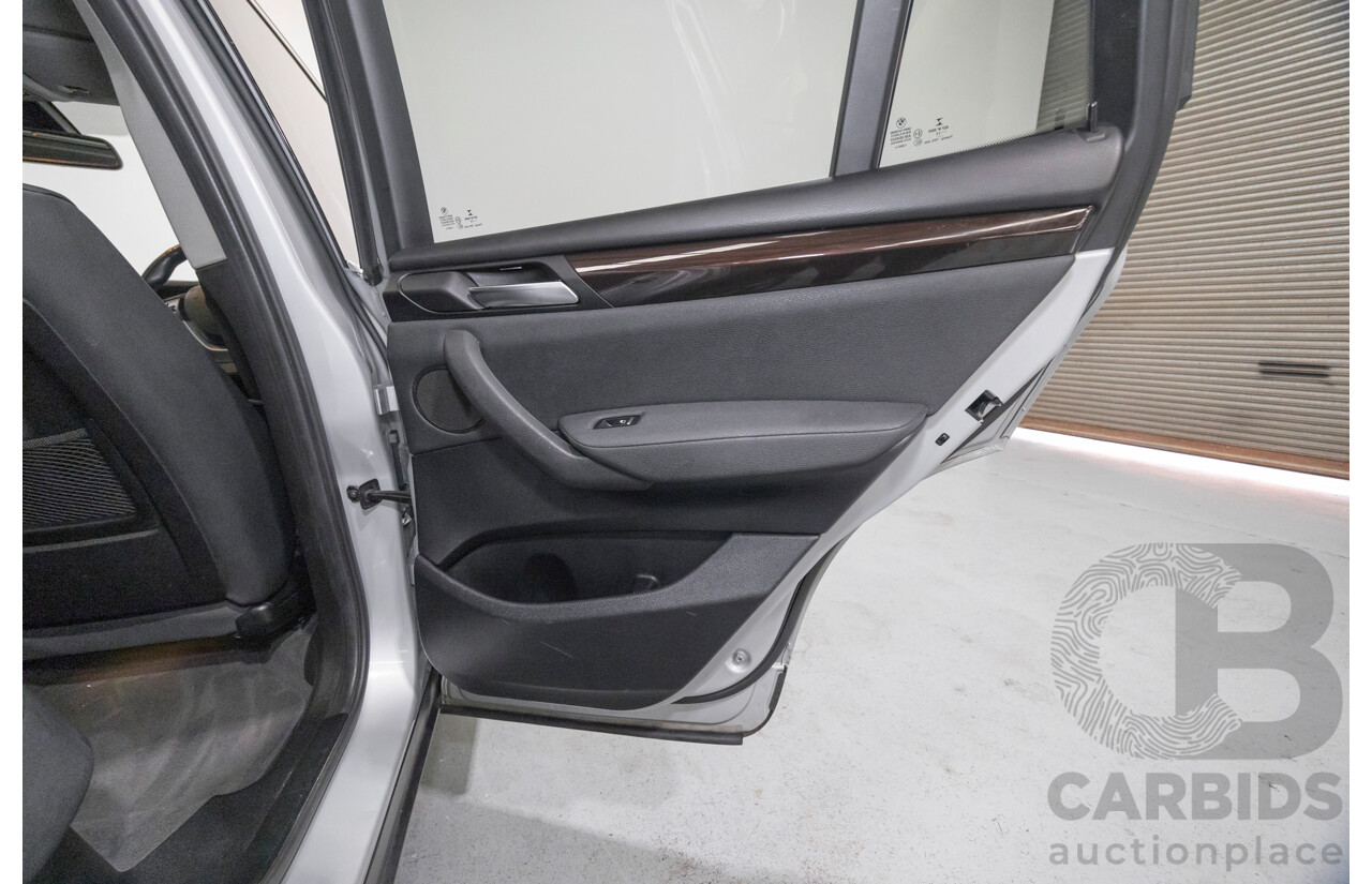 7/2015 BMW X3 xDrive20d (AWD) F25 MY15 4d Wagon Glacier Silver Metallic Turbo Diesel 2.0L