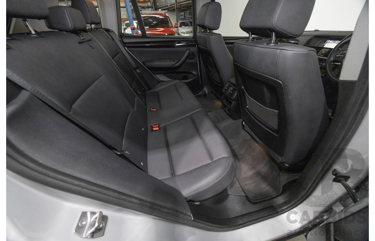 7/2015 BMW X3 xDrive20d (AWD) F25 MY15 4d Wagon Glacier Silver Metallic Turbo Diesel 2.0L