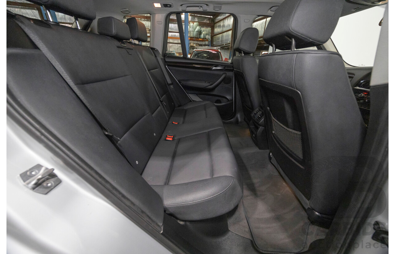 7/2015 BMW X3 xDrive20d (AWD) F25 MY15 4d Wagon Glacier Silver Metallic Turbo Diesel 2.0L