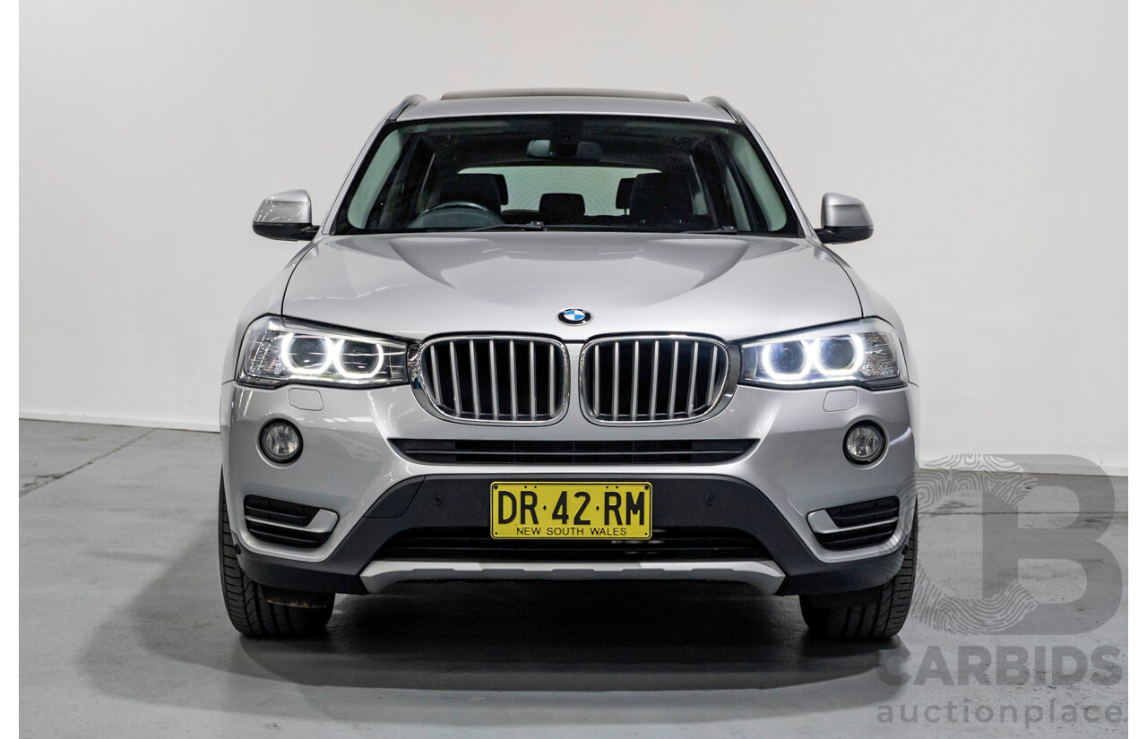 7/2015 BMW X3 xDrive20d (AWD) F25 MY15 4d Wagon Glacier Silver Metallic Turbo Diesel 2.0L